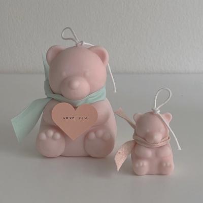 China Beautiful High Quality Unique Scented Bear Candle Soy Wax Candle High Quality For Home Decoration for sale