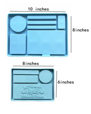 China Disposable Makeup Tray Silicone Resin Mold Rolling Tray Roll Up DIY Handmade Mold for sale