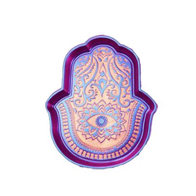 China DIY Disposable Epoxy Crystal God's Eye Palm Dish Silicone Mold Resin Dish Mold for sale