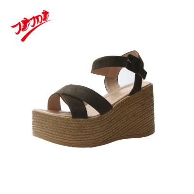 China Lightweight Jama 2021 Summer New Women's Sandals Wedges Platform Ladies Wedges Sandal for sale