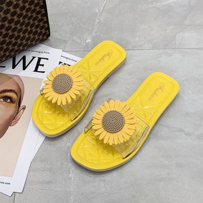 China Light weight 2021 summer yellow home women slippers sandals and cheap slippers for ladies for sale