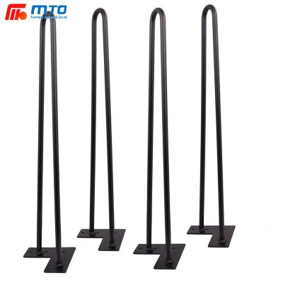 China Wholesale Cheap Round Sofa Leg Iron Steel Metal Bench Industrial Cafe Dining Furniture Coffee Table Bench Leg Chairs Hairpin Legs for sale