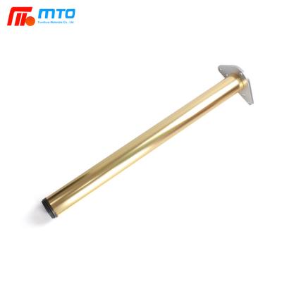 China Modern Metal Furniture Leg Hardware Accessories Round Addjustable Dining Table Leg Metal Coffee Table Leg for sale