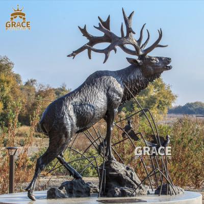 China Park Decoration Traditional Animal Sculpture Male Modern Life Size Bronze Statue for sale