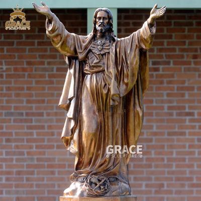 China Europe Metal Life Size Bronze Statue Catholic Jesus Sculpture for sale