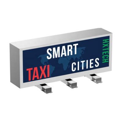 China HXTECH Outdoor Advertising Single Side GPS Car Roof Top LED Geo-optimization Panel for sale