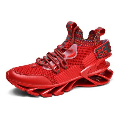 China New Arrival Dropshipping Anti-slippery Running Cushioning Shoes For Men's Elastic Mesh Jogging Sneaker Outdoor Male Shoes for sale