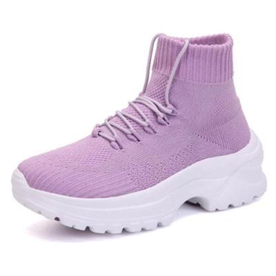 China 2021 Fashion Trend Dropshipping Women's Growing Shoes Mesh Sneakers Breathable Waist Chunky Shoes Comfortable Soft Sole for sale