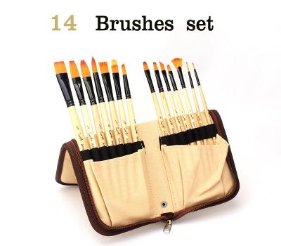 China Portable Hook Line Art Brush Set Nylon Hair Detail Set Brush for Oil Watercolor Gouache Acrylic Painting for sale