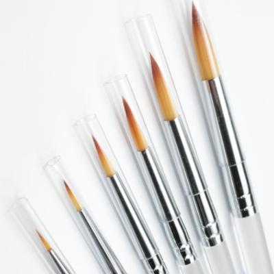 China Hot Selling Acrylic Nail Brush Coating Brush Clear Coating Art Drawing Pen Private Label Painting Brush for Art Supplies for sale