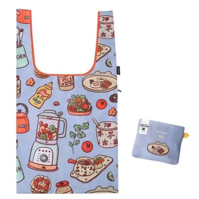 China Grocery Handled Bags With Affordable Reusable Food Printing Shopping Bag Shopping Bags With Cute Pattern for sale