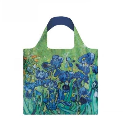 China Customizable Shopping Bags Handled Oil Painting Shopping Bag With Environmentally Friendly Materials for sale