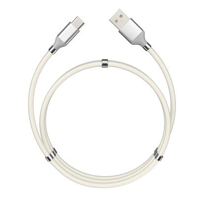 China Wood in a Circle Silicone Tube 2.1A Cable High Quality Magnetic Fast Charging Data Cable for Mobile Phones for sale