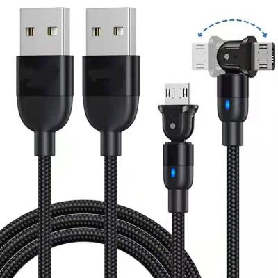 China Good Speed ​​Price USB Fast Charging Data Cable Support Rotate 180 Degree Fast Charging USB Type-A To Micro USB Cable for sale