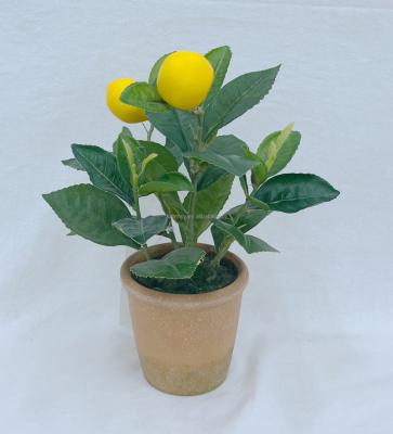 China Factory Direct Home Table Decoration Indoor Decorative Plant Decorations.Gifts.For Plastic Artificial Lemon Tree for sale