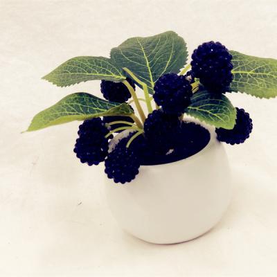 China Mini Berry Plantas Artificiales Faux Potted Home Tabletop Indoor Fruit Plants Decorations.Gifts.For Berry Branch For Decoration artificial for sale