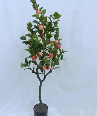 China Bonsai Cheap Indoor Ornamental Plastic Home Table Decorative Artificial Fruit Plant Decorations.Gifts.For Artificial Apple Tree for sale