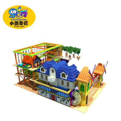 China Big Capacity Ninja Obstacle Course Equipment Safe Commercial Fire Resistance for sale