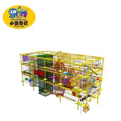 China Funny Indoor Play Area Equipment , Rope Course Indoor Amusement Equipment for sale