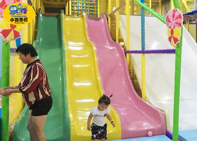 China Children Indoor Playground Slide , Commercial Play Equipment Long Slide for sale