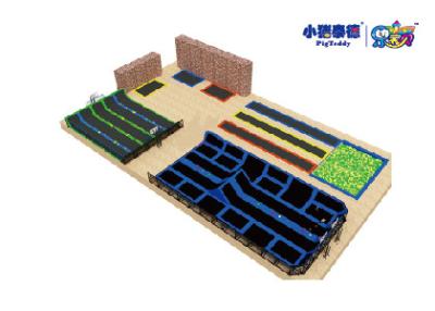 China Amusement Jump Trampoline Park PVC Galvanized Steel PE Material Eco - Friendly for sale