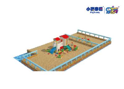 China Wooden Outdoor Kids Play Sand Pit For Amusement Park Customized for sale