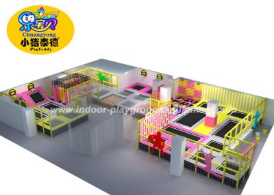 China Colorful Children Playground Equipment / Jump Indoor Trampoline Park for sale