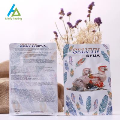 China Minfly Digital Food Printing Custom Logo Cat Dog Pet Food Packaging Grade Flat Bottom Gusset Bag Smell Proof Reusable Plastic Mylar for sale