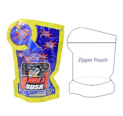 China Custom Logo Mylar Plastic Digital Mylar Safety Security Minfly Special Shape Holder Smell Proof Up Zipper Packaging Bags Pouch for sale