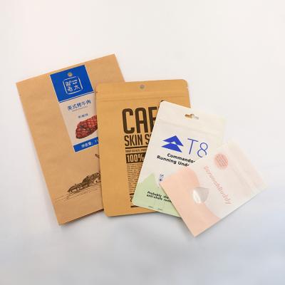 China Digital Clear Reusable Small Snacks Print Seal Smell Proof Smell Proof Kraft Paper Forsted Holder Up Bag For Packaging for sale