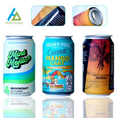 China Custom Printing Waterproof PET PVC Shrink Sleeve Label For Beer Can Bottle Label With Round Waterproof Sticker Packaging for sale