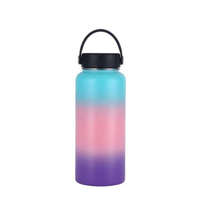 China Custom Thermos HONESTREE Logo Portable 14oz-64oz Stainless Steel Double Wall Vacuum Insulated Outdoor Travel Water Bottle for sale