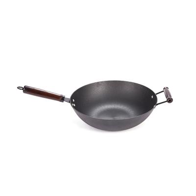 China Sustainable high quantity 30cm non stick fire stainless steel wok for sale for sale