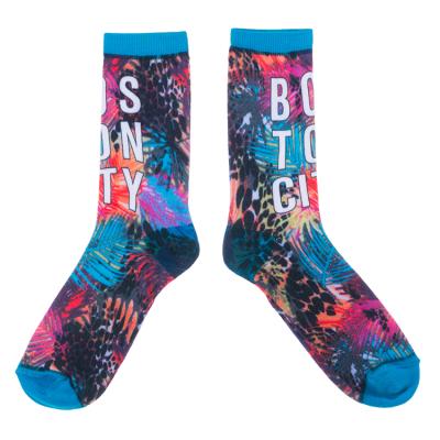 China China Breathable Factory Supply High Quality Custom Art Floral Pattern Socks Printed Hawaiian Socks for sale