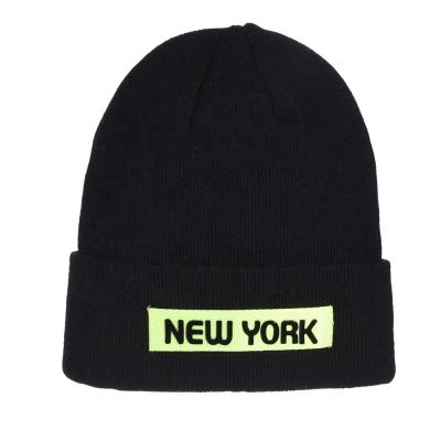 China COMMON Wholesale Custom Knitted Hats Embroidered Logo Warm Beanie Winter Hat for sale