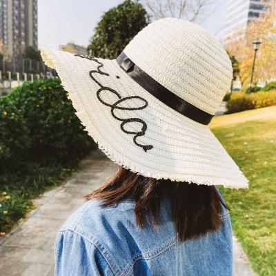 China 2021 New Picture Factory Direct Supply Comfortable Straw Fedora Foldable Women's Straw Hats UV Protection for sale