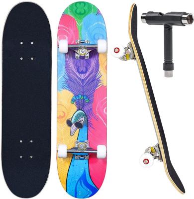 China Custom 31*8inch High Quality Empty Maple Skateboard Decks 100% Wood Skateboard Youth Skateboard Deck For Pop for sale