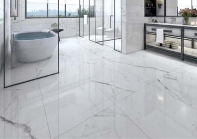 China Bright 24 X 48 Floor Tile , Classic Carrara Porcelain Tile Matte Surface for sale