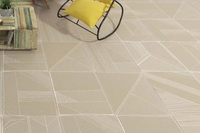 Cina Il tappeto del bagno della decorazione del getto di inchiostro piastrella 24 x 24 x 0,4 pollici del CE del certificato di colore dell'irregolare di mattonelle beige del modello in vendita