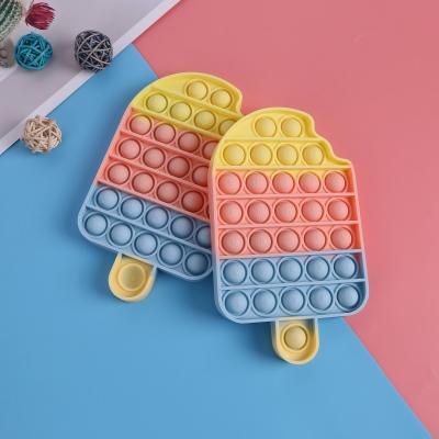 China Toy High Quality Fidget Toys rainbow fidget toys silicone ice cream funny educational fun gifts anti stress kids push bubble fidgety person toy for sale