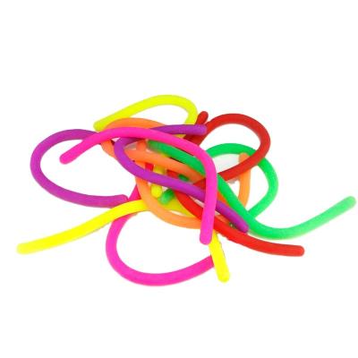 China Funny Educational Rope Noodle Toy Flybear Fashion Tpr Stretchy Diy Stress Toys Anti String Fidgety Person Autism Exhale Colorful Sensory Toys For Kids Adults for sale