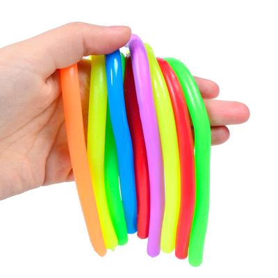 China Chridren Toys Factory Direct Sales Stir Toy Kids Elastic Rope Colorful Stirring Person Toys Relief Effort Stretchy Noodle Stirring Person Soft Toys for sale