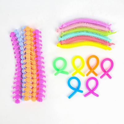 China Chridren Toys Toy Kids Fidget Toys High Diy Noodle Soft Expandable Soft Effort Release Multicolor Tpr Toy for sale