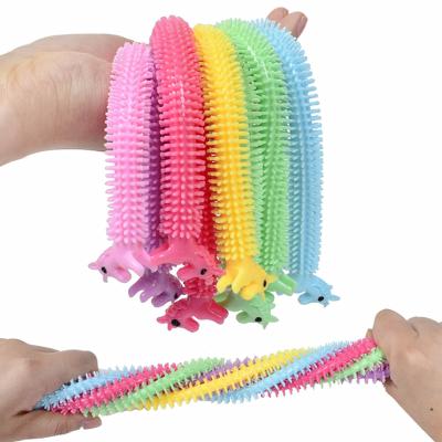 China Eco-Friendly TPR Noodle Stretch String TPR Rope Anti Stress Toys String Fidget Autism Duct Toys Tighten Pull Noodles Senory Stretch String for sale