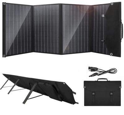 China 120W Outdoor Camping Monocrystalline Silicon Portable Folding Collapsible Solar Panel for sale