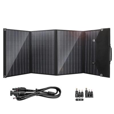 China Monocrystalline Silicon 120W Solar Panel Charger Power Bank Bag Portable Folding Fast Smartphones Tablets for sale