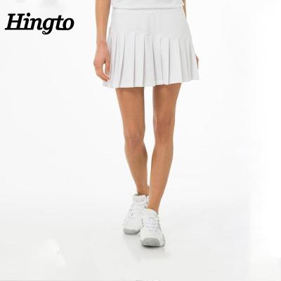 China RIMS White Color Polyester Spandex Sports Pleated Skirt Tennis Sports Wear Women for sale