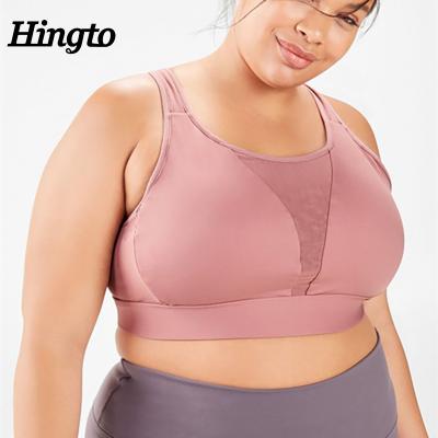 China Antibacterial High Impact Lift Tops Plus Size Sports Bra Plus Size Women Gym Wear for sale