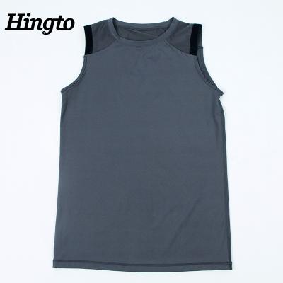 China Custom Logo Activewear Men Compression Fitness Elastic Quick Dry Stretch Breathable Active Goods Tank Top Tank for sale