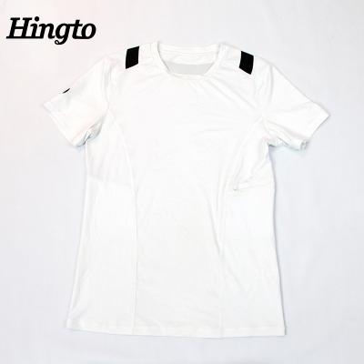 China QUICK DRY Spandex Polyester Material And Knitted Fabric Regular Type White Mens Fit T-Shirt for sale